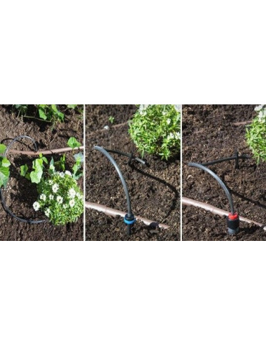 Tubo PE 16mm Riego por goteo 25 mts color marron