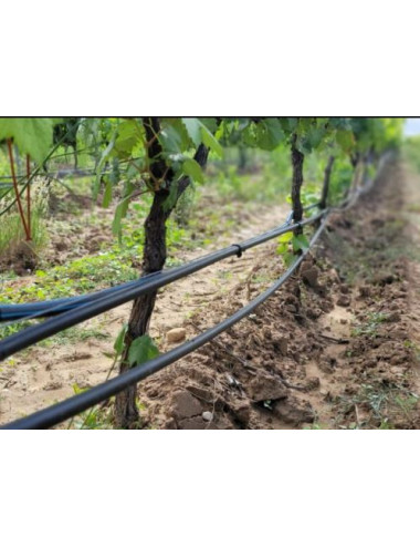Tubería Dim 25 mm en 4 ATM para riego por goteo color negro de 2 mm pared