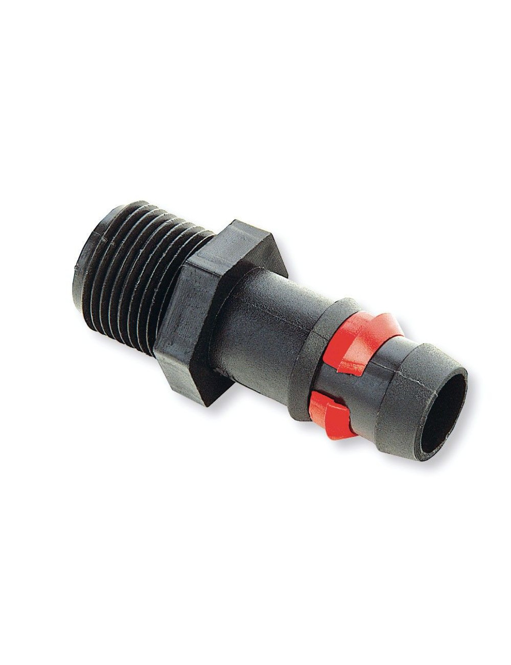 Unión rosca macho 1/2 salida tubo PE 16 mm Unión rosca macho 1/2 salida tubo PE 16 mm